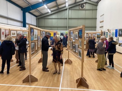 Sports Hall being used for the Annual Art Exhibition