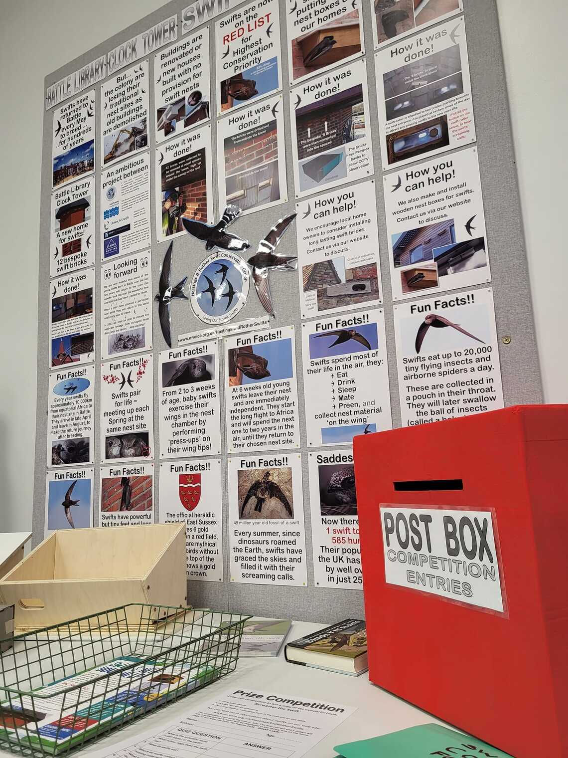 picture of the swift display board info at Battle Library