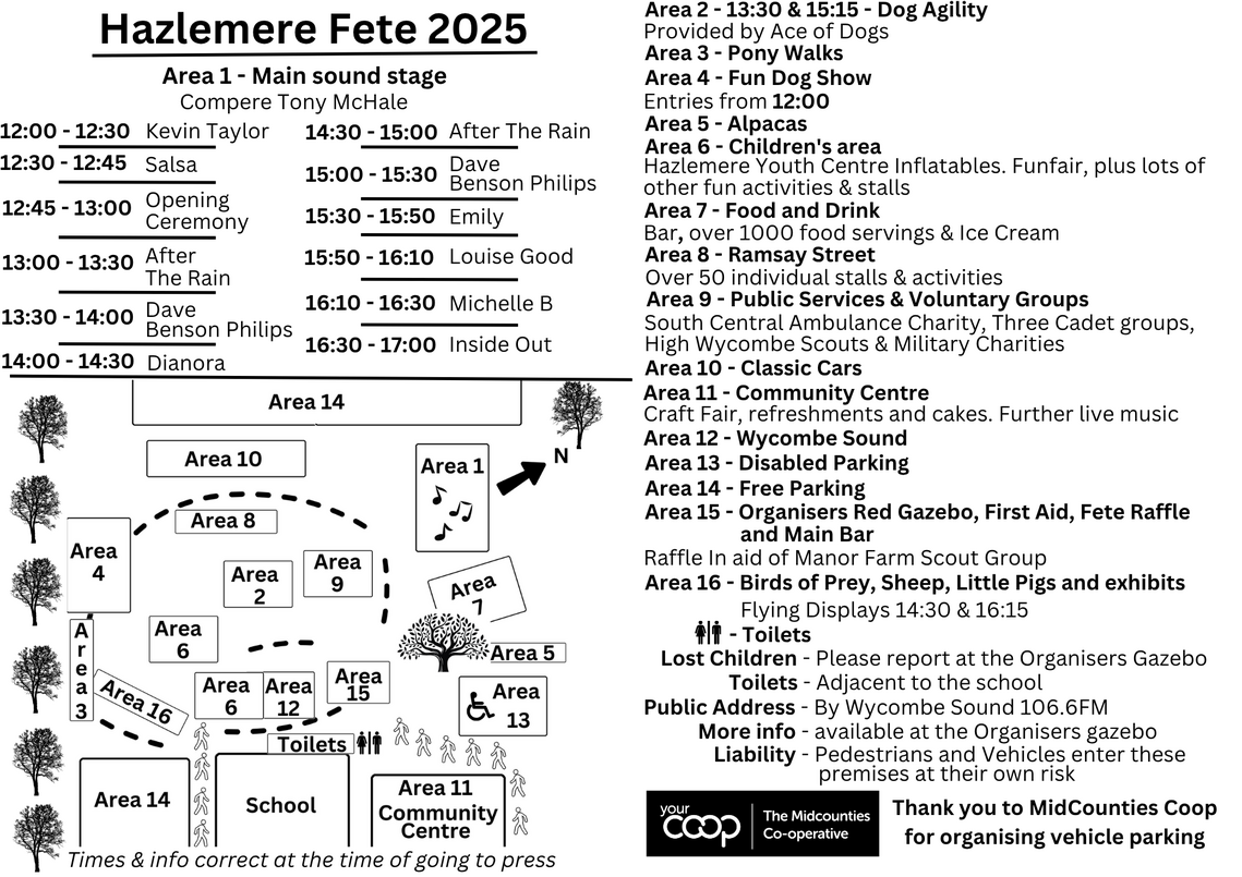 Hazlemere Fete 2025 Layout