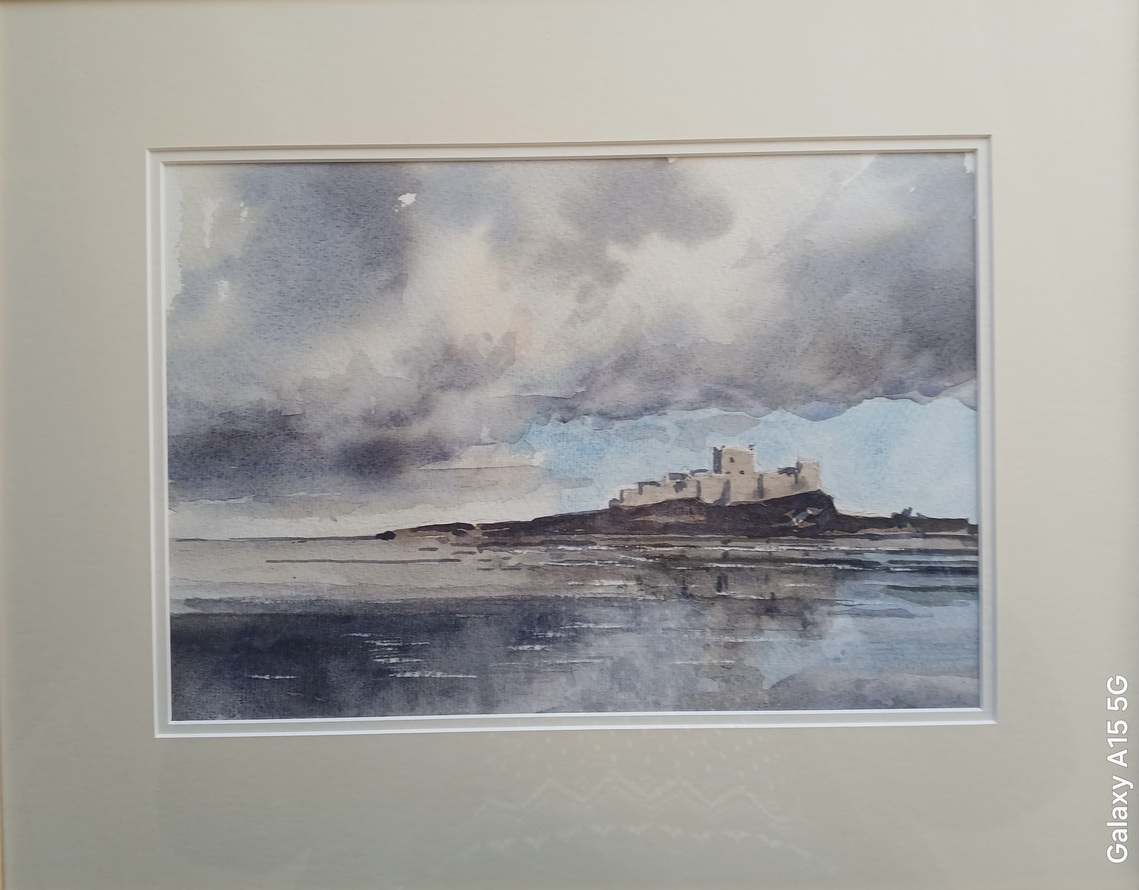 Bamburgh, Watercolour Framed, W52cm x H42cm, £95