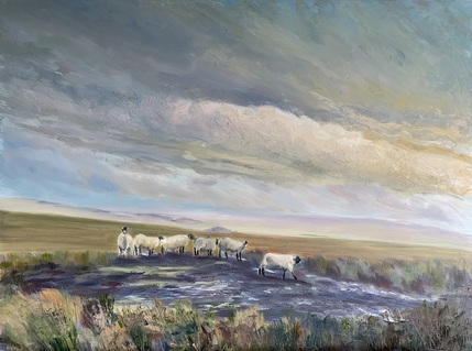 Hadrians Wall Country, Oil Framed, H52cm x W72cm, £200