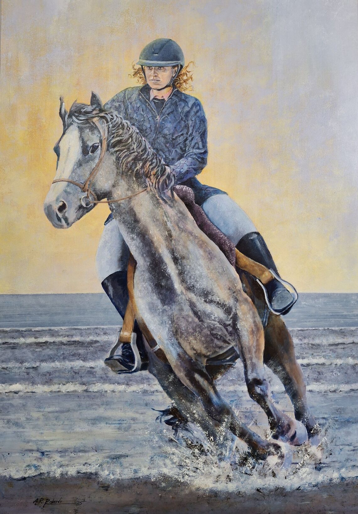 On the Beach, Acrylic Framed, H64cm x W46cm, £175