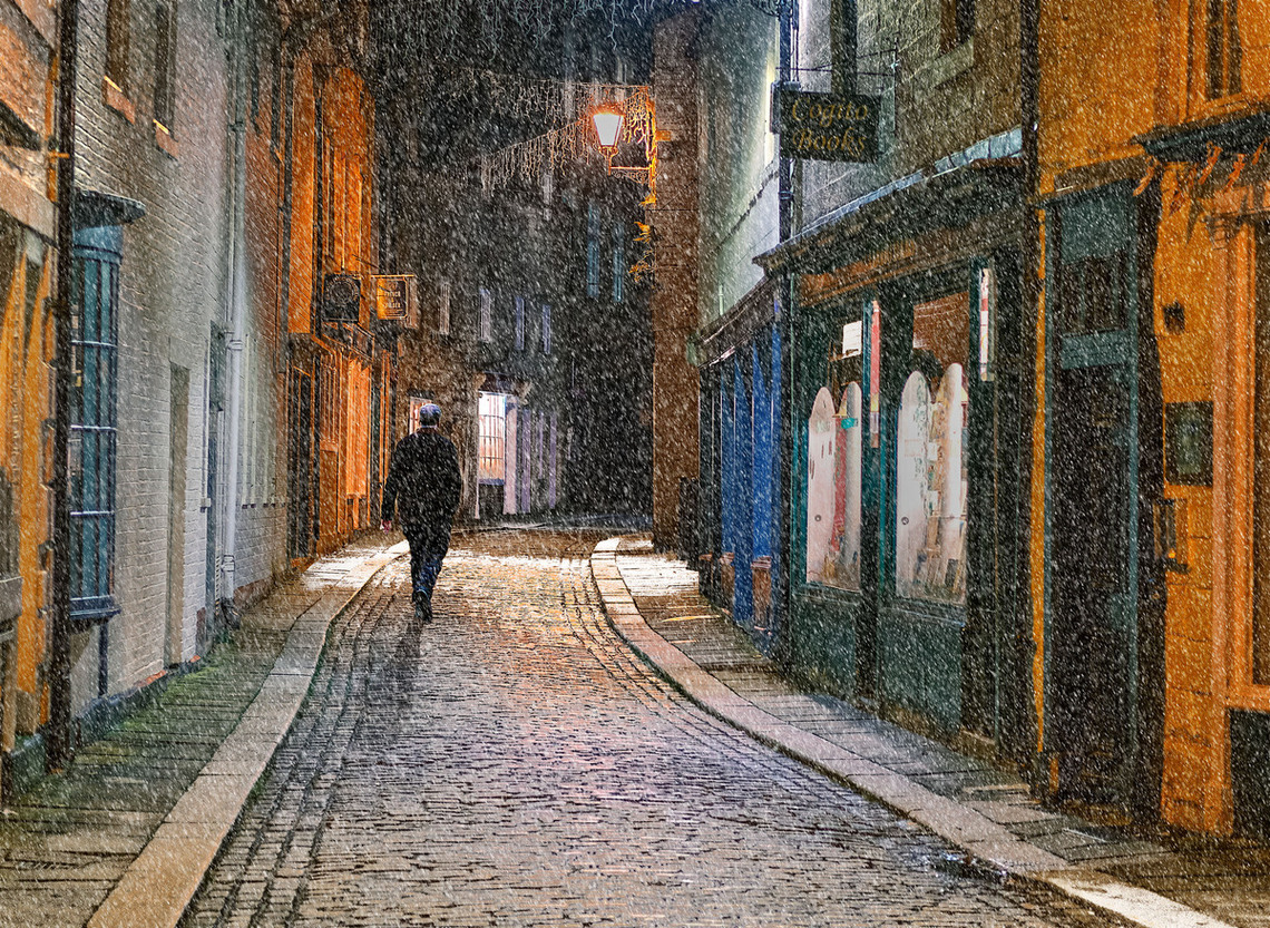 A Cold Nights Walk by Bob Turner 