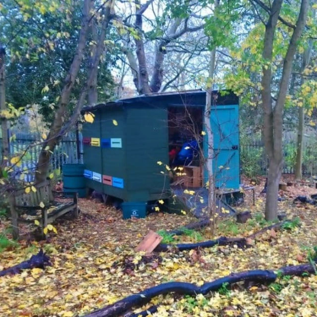 The beehouse in its former glory. Currently being restored in our carpentry workshops!