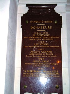 PANDIT SHYAMAJI'S MEMORIAL PLAQUE IN THE HALL OF FAME AT COLLEGE DE FRANCE, SORBONNE UNIVERSITY, PARISH, FRANCE