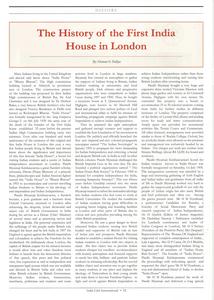 INDIA HOUSE ARTICLE IN INDIALINK INTERNATIONAL