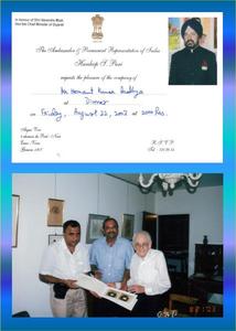 PANDIT SHYAMAJI'S ASTHI TRANSFER CEREMONY GEVEVA :: DINNER INVITATION FROM  H H AMBASSADOR  HARDEEP PURI 