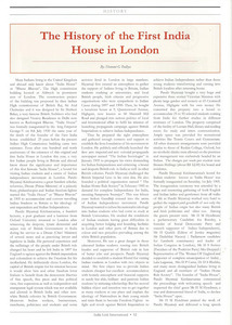 INDIA HOUSE ARTICLE IN INDIA LINK MAGAZINE LONDON 