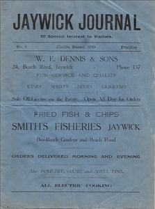 Jaywick Journal, Issue No. 3, Front Cover.
