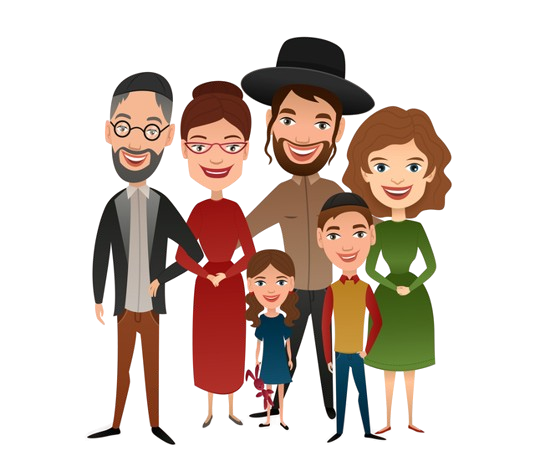 graphic of a Jewish family