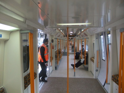 Inside London Overground Train