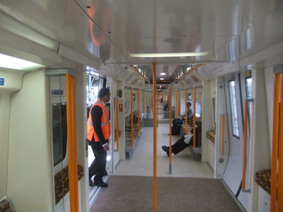 Inside London Overground Train