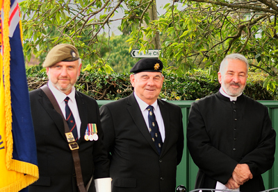 Kevin, Steve and Father Chris.
