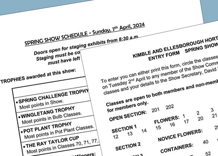 2024 Spring Show Schedules and Entry Form