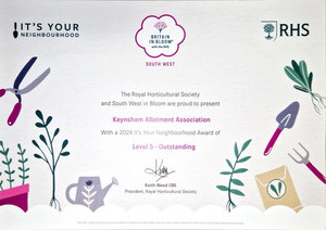 Keynsham Allotments South West In Bloom Award 2024