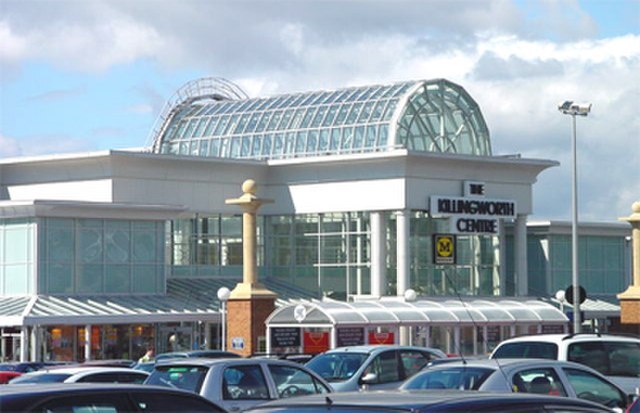 View of Killingworth Shopping Centre from Car Park