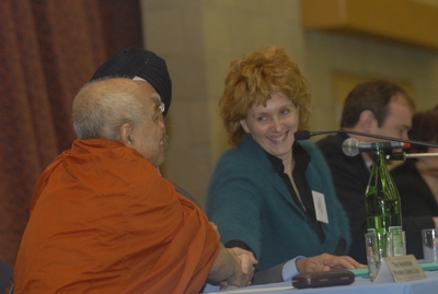 panellists included the Venerable Phrakru Samu Lom and Reverend Lesley Charlton