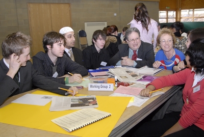 there were also working group discussions for students to meet faith community leaders