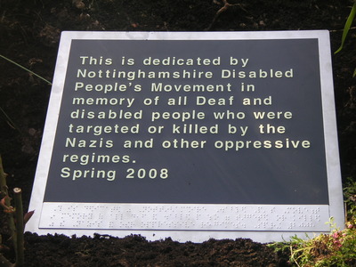 Disabled victims' commemorative plaque