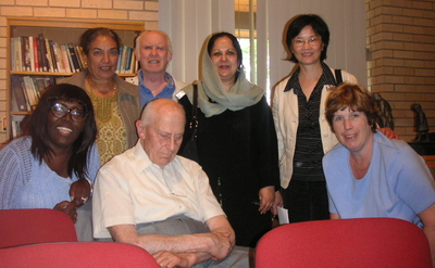 The group with Mr Hans Cohn MBE