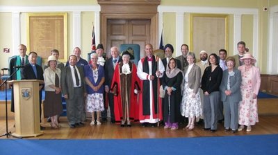 representatives of different faiths with the Mayor, Deputy Mayor and Bishop of Kingston