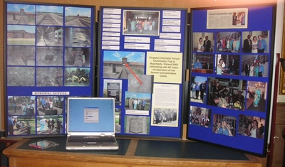 a display of photos of the visit led by Rabbi Rich
