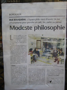 Local press coverage of Cafe Philo