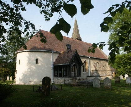 The Norman church of St Giles in Langford