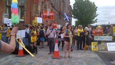 Demonstration against fracking, County Hall, Preston, 23.6.15