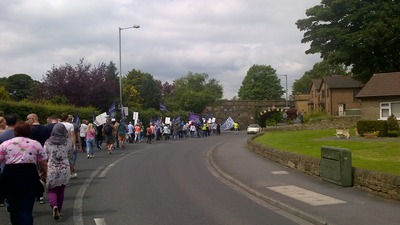 March and rally, Calderstones Partnership NHS Foundation Trust, Whalley, 24.6.15