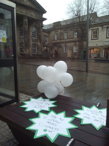  LATUC's #HeartUnions week stall in Market Square, Lancaster, 12.2.19