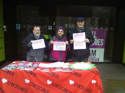  LATUC's #HeartUnions week stall in Market Square, Lancaster, 12.2.19