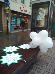  LATUC's #HeartUnions week stall in Market Square, Lancaster, 12.2.19