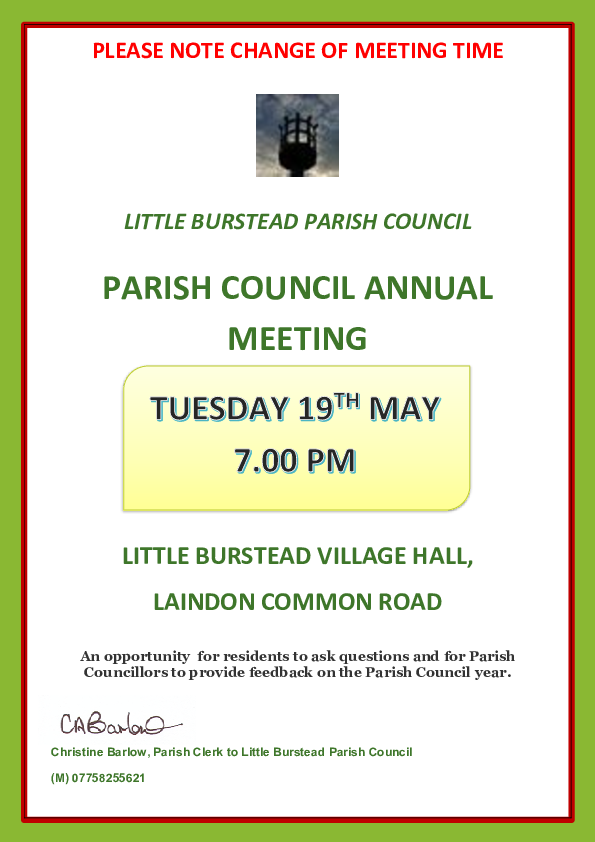 Parish Council meeting 19th May 2026