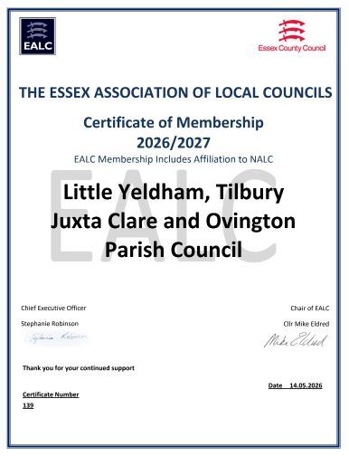 EALC Certificate of Membership 2026-2027