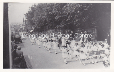 102B - Berry Lane - Church procession passing The Limes - Unknown