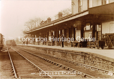 109A - Berry Lane - Railway station with a train approaching - 1912