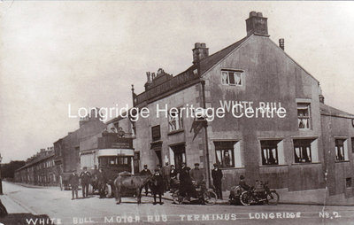 113A - White Bull PH - With an open top double decker bus - 1919
