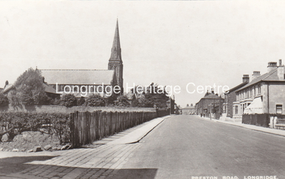 130A - Preston Road - Showing St Wilfrids Church from near Alexandra Road - 1950