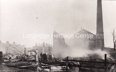 133C - Victoria Street - The bobbin mill on 8th November after the fire - 1906