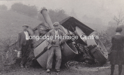 171C - Steam Roller - Roller in a ditch near Old Hive - 1931