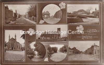 172B - Postcard - With multi views of Longridge - 1915