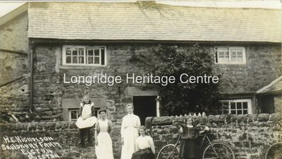 177C - Salisbury Farm - Elston Lane with a family group outside - Unknown