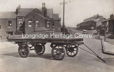 178A - Ridings Haulage Contractors - A new solid tyre trailer in Frenchwood - 1920