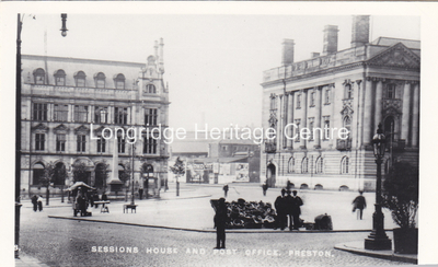 178C - Preston Market Square - Showing Sessions House and Post Office - Unknown