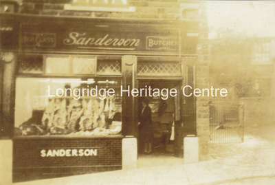320A - Market Place - Sandersons Butchers Shop - 1935