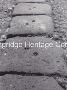350C - Railway - Stone sleeper blocks from 1839 tramway - 1966