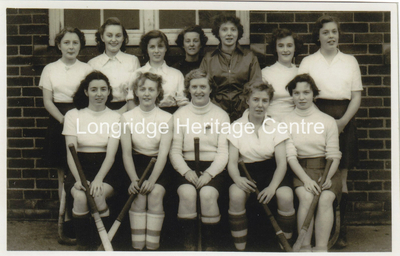 379B - Longridge Hockey Club - Team photograph of Ladies Hockey team - 1953