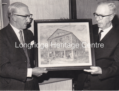401B - Co-op Central building  - Presentation of framed print of original building  - 1970