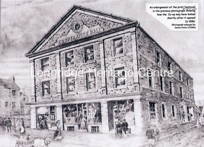 403 - Co-op Central Building  - Enlargement of sketch of the original building  - 1880